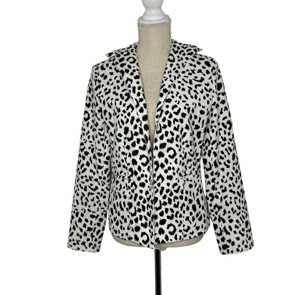 Neiman Marcus white leopard print jacket - Picture 1 of 11